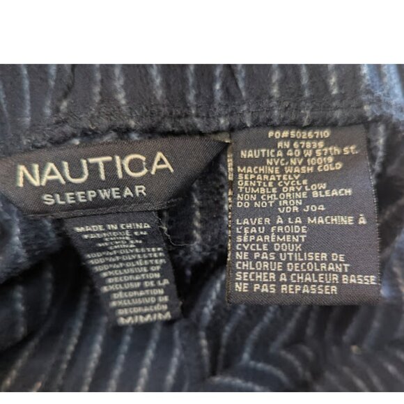 Nautica Men’s Navy Pinstripe Lounge Pants – Size M - Picture 11 of 11